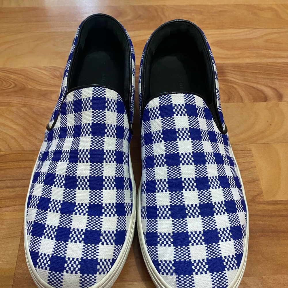 Celine Cobalt Canvas Slip On Sneakers Shoes - Picture 4 of 15